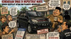 Saat Rakyat Diminta Taat Pajak, Kendaraan Dinas di Inspektorat Maros Diduga Berpelat Hitam dan Pajaknya Menunggak